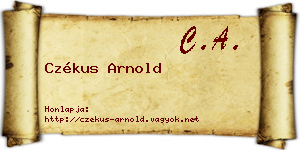 Czékus Arnold névjegykártya