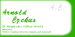 arnold czekus business card