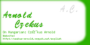 arnold czekus business card